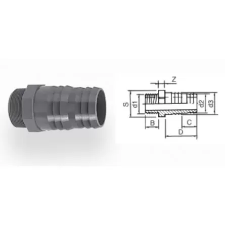 AQUA MEDIC - Raccord pour tuyau - Diamètre 1(M) et 31 mm