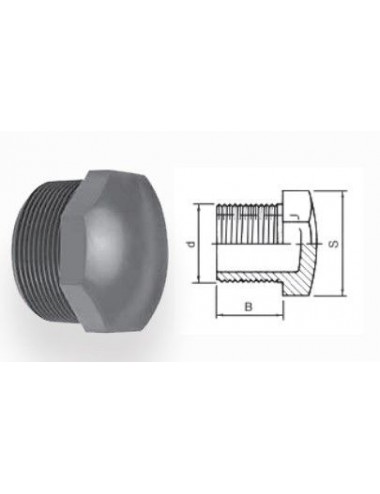 AQUA MEDIC - Threaded cap - 19x32 mm