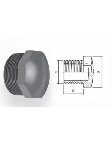 AQUA MEDIC - Tappo filettato - 24x55 mm