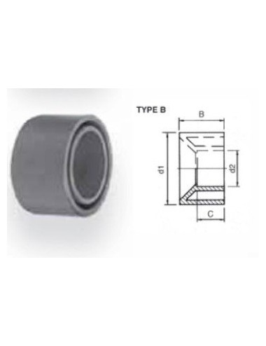 AQUA MEDIC - Kurze Reduzierung - Typ B - 25x20 mm