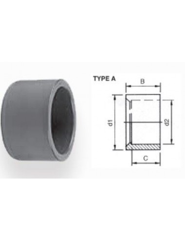 AQUA MEDIC - Redução curta - Tipo A - 50x40 mm