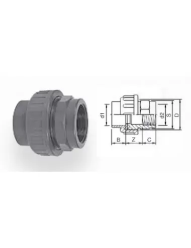 AQUA MEDIC - Buchsenstecker - PVC - Durchmesser 32 mm