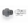 AQUA MEDIC - Mannelijke connector - PVC - Diameter 50 mm