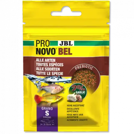JBL - Pronovo bel - Grano S - 20 ml - Zrnasta hrana za ribe od 3 do 10 cm JBL - Pronovo bel - Grano S - 20 ml - Zrnasta hrana za ribe od 3 do 10 cm