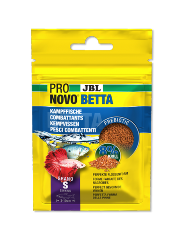 JBL - Pronovo Betta - Grano S - Alimento granulado para luchadores de 3 a 10 cm