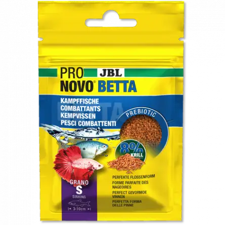 JBL - Pronovo Betta - Grano S - Pelletvoer voor vechters van 3 tot 10 cm