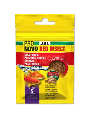 JBL - Pronovo crveni kukac - Štapić S - 20 ml - Štapići za zlatne ribice od 3 do 10 cm