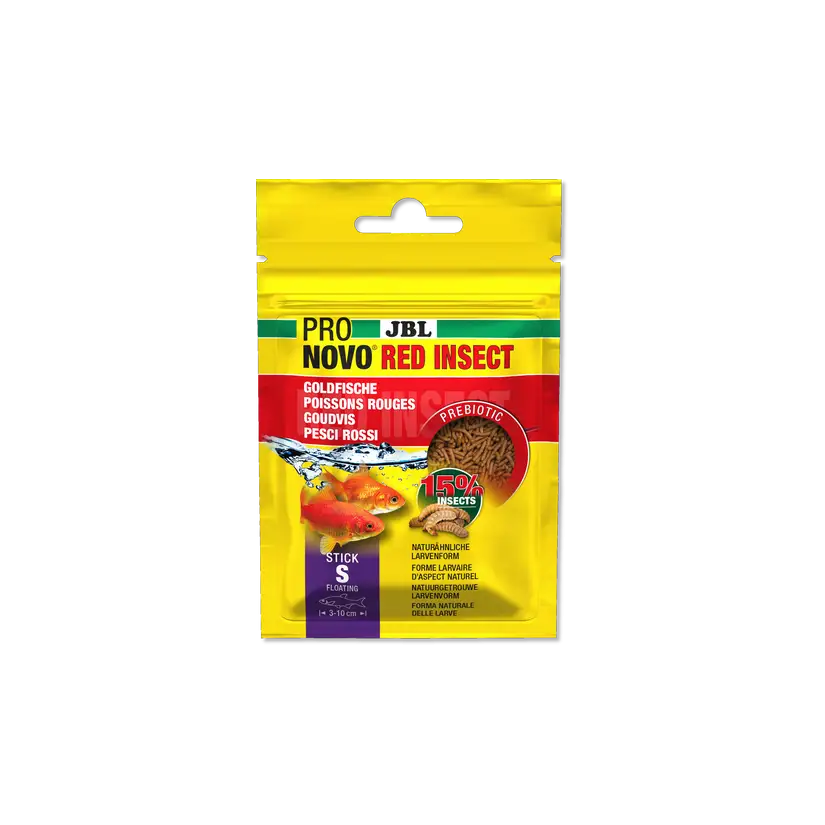 JBL - Pronovo red insect - Stick S - 20 ml - Bâtonnets pour poissons rouges de 3 à 10 cm