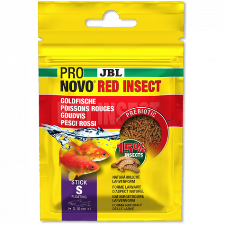 JBL - Pronovo rdeča žuželka - Stick S - 20 ml - Palčke za zlate ribice od 3 do 10 cm