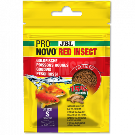 JBL - Pronovo rdeča žuželka - Stick S - 20 ml - Palčke za zlate ribice od 3 do 10 cm JBL - Pronovo rdeča žuželka - Stick S - 20 ml - Palčke za zlate ribice od 3 do 10 cm