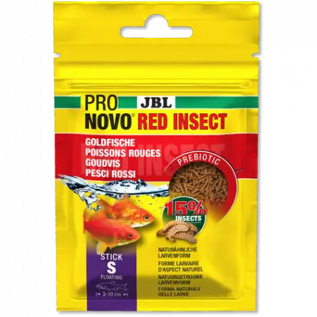 JBL - Pronovo red insect - Stick S - 20 ml - Bâtonnets pour poissons rouges de 3 à 10 cm