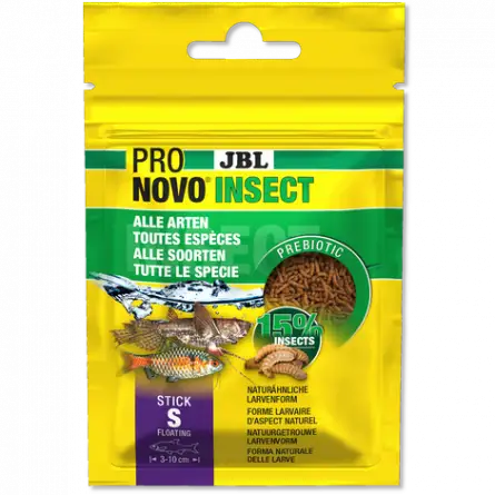 JBL - Pronovo insect - Stick S - 20 ml - Batônnets pour poissons d'ornements de 3 à 10 cm JBL - Pronovo insect - Stick S - 20 ml - Batônnets pour poissons d'ornements de 3 à 10 cm