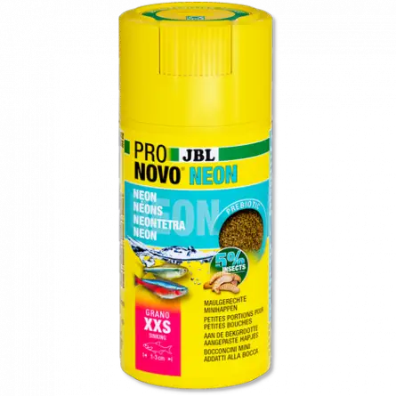 JBL - Pronovo Neon - Grano XXS - 100 ml - Alimento granulato per luci al neon JBL - Pronovo Neon - Grano XXS - 100 ml - Alimento granulato per luci al neon