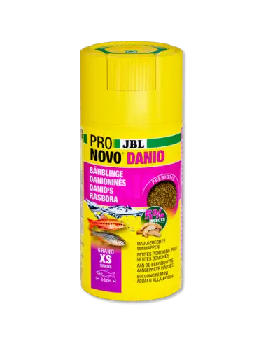 JBL - Pronovo danio - Grano XS Click - 100 ml - Alimento granulado para barbas y danios