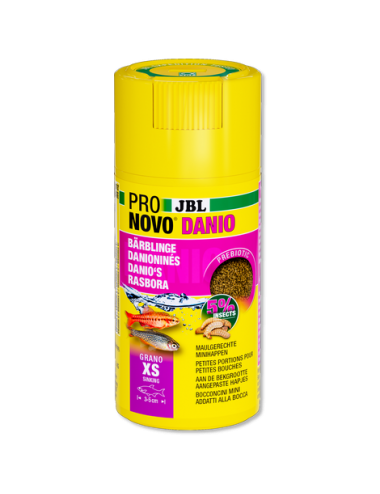 JBL - Pronovo danio - Grano XS Click - 100 ml - Granulatfutter für Bart- und Danios