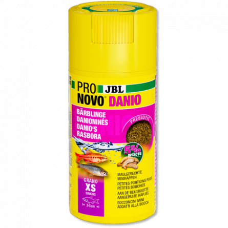JBL - Pronovo danio - Grano XS Click - 100 ml - Hrana u granulama za bradate i danio