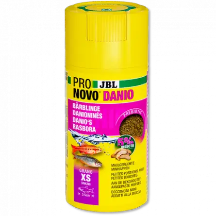 JBL - Pronovo danio - Grano XS Click - 100 ml - Mangime granulare per barbi e danios JBL - Pronovo danio - Grano XS Click - 100 ml - Mangime granulare per barbi e danios