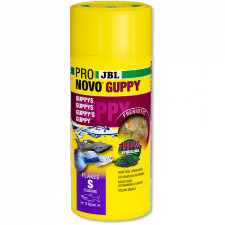 JBL - Pronovo Guppy - Kosmiči S - 250 ml - Kosmiči za gupije