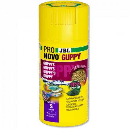 JBL - Pronovo Guppy - Grano S Click - 100 ml - Vlokken voor guppy's JBL - Pronovo Guppy - Grano S Click - 100 ml - Vlokken voor guppy's