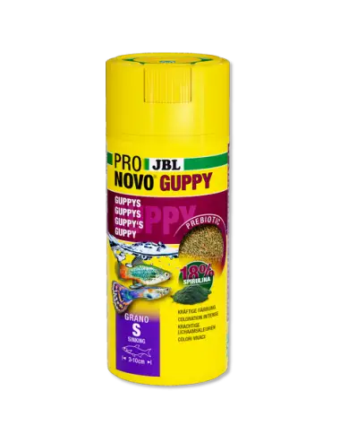 JBL - Pronovo Guppy - Grano S Click - 250 ml - Copos para guppies