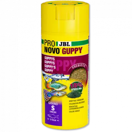 JBL - Pronovo Guppy - Grano S Click - 250 ml - Flocons pour guppys JBL - Pronovo Guppy - Grano S Click - 250 ml - Flocons pour guppys