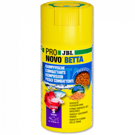 JBL - Pronovo Betta - Grano S Click - 100 ml - Aliment en granulés pour combattants de 3 à 10 cm