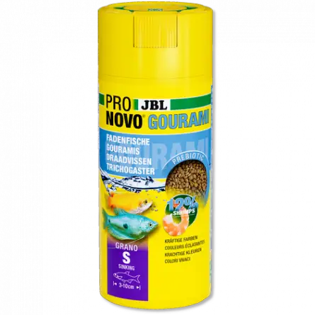 JBL - Pronovo Gourami - Grano S click - 250 ml - Granules for gouramis from 3 to 10 cm JBL - Pronovo Gourami - Grano S click - 250 ml - Granules for gouramis from 3 to 10 cm