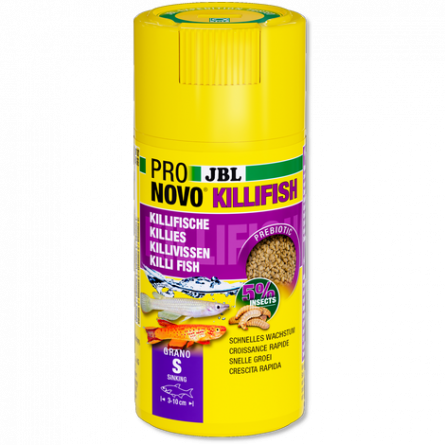 JBL - Pronovo Killifish - Grano S click - 100 ml - Pellet per killi da 3 a 10 cm. JBL - Pronovo Killifish - Grano S click - 100 ml - Pellet per killi da 3 a 10 cm.