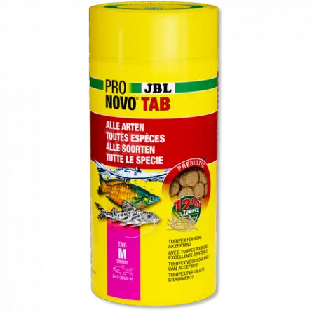 JBL - Pronovo Tab - M - 1000 ml - Pastiglie alimentari per pesci da 1 a 20 cm JBL - Pronovo Tab - M - 1000 ml - Pastiglie alimentari per pesci da 1 a 20 cm