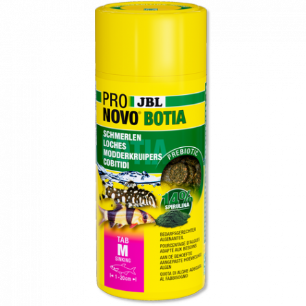 JBL - Pronovo Botia - Tab M - 250 ml - Food tablet for loaches from 1 to 20 cm JBL - Pronovo Botia - Tab M - 250 ml - Food tablet for loaches from 1 to 20 cm
