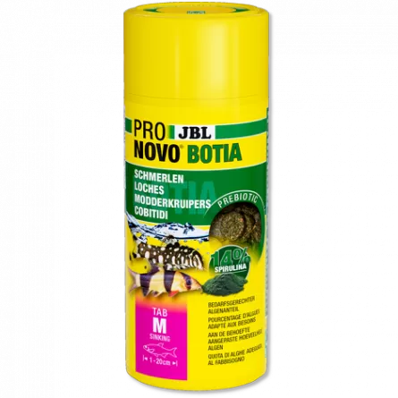 JBL - Pronovo Botia - Tab M - 250 ml - Tablette alimentaire pour loches de 1 à 20 cm