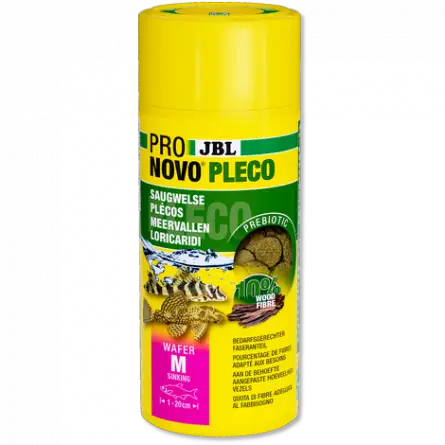 JBL - Pronovo Pleco wafer - M - 100 ml - Tablettes pour locaridés herbivores de 1 à 20 cm