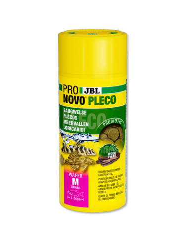 JBL - Pronovo Pleco wafer - M - 250 ml - Tablettes pour locaridés herbivores de 1 à 20 cm