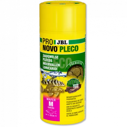 JBL - Pronovo Pleco wafer - M - 250 ml - Tablettes pour locaridés herbivores de 1 à 20 cm