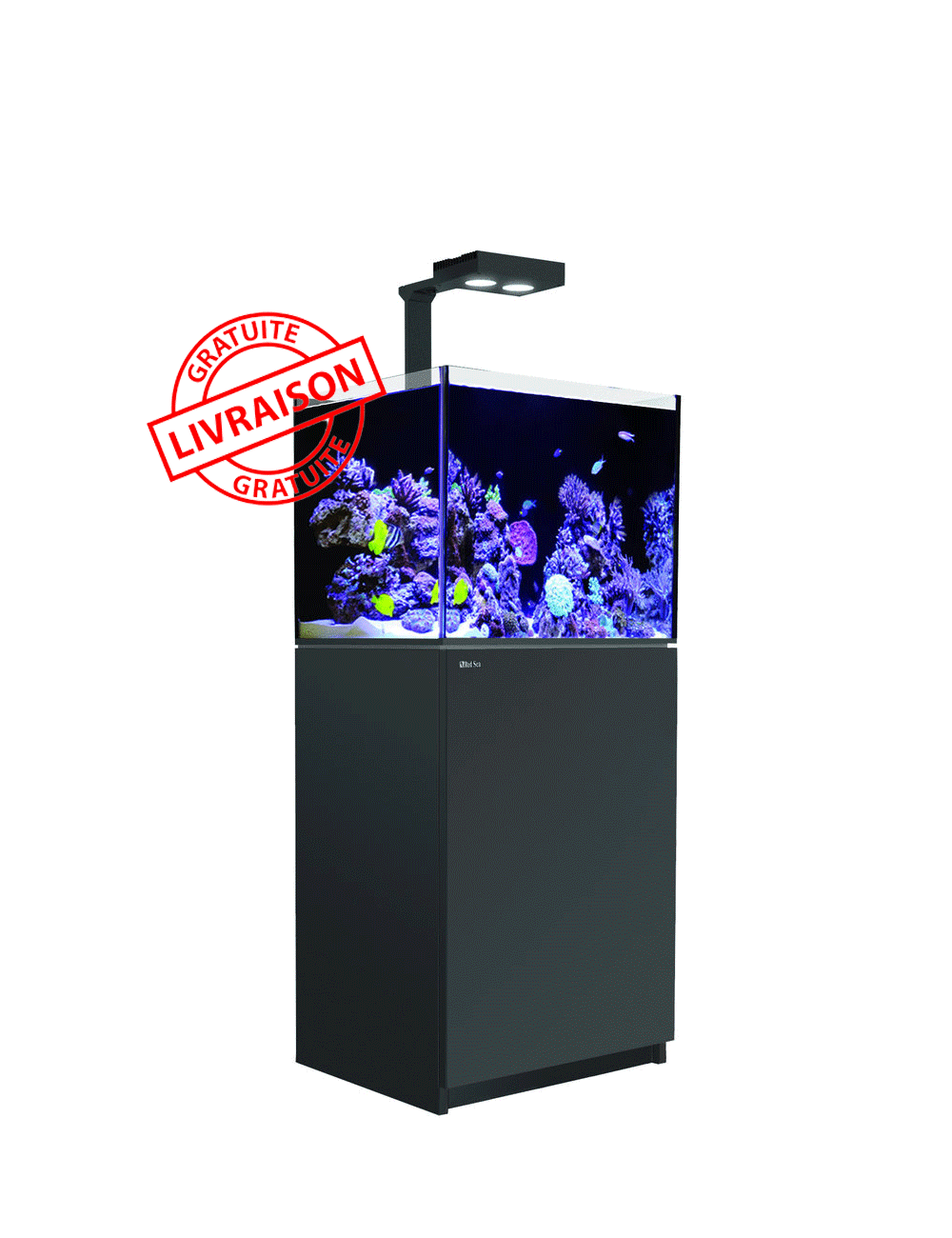 RED SEA - Aquarium Max® E-170 + LED AI Hydra 26™ HD - Meuble Noir + Décantation - 170 litres