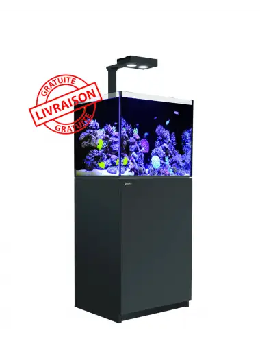CRVENO MORE - Max® E-170 Akvarij + LED AI Hydra 26™ HD - crni namještaj + dekanter - 170 litara