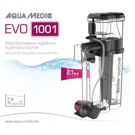 Aqua Medic - Evo 1001 - Do 500 litrov - Nastavljiv zunanji skimmer Aqua Medic - Evo 1001 - Do 500 litrov - Nastavljiv zunanji skimmer