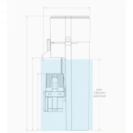 Aqua Medic - Evo 501 - Até 250 litros - Skimmer externo ajustável