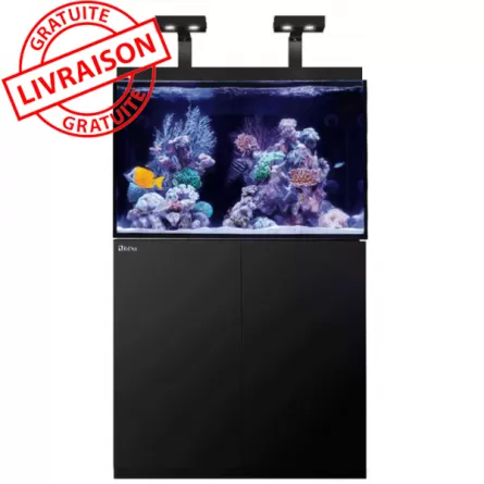 RED SEA - Aquarium Max® E-260 + LED 2x AI Hydra 26™ HD - Zwart meubilair + Decantatie - 260 literRED SEA - Aquarium Max® E-260 +
