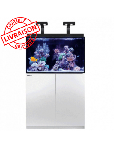 CRVENO MORE - Aquarium Max® E-260 + LED 2x AI Hydra 26™ HD - Bijeli ormarić + Dekanter - 260 litara