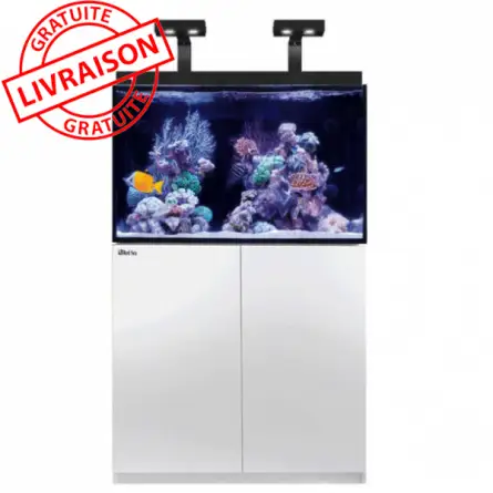 RED SEA - Aquarium Max® E-260 + LED 2x AI Hydra 26™ HD - Meuble blanc + Décantation - 260 litres