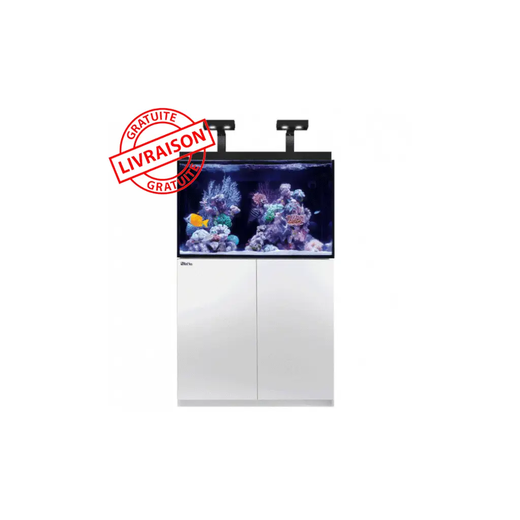 CRVENO MORE - Aquarium Max® E-260 + LED 2x AI Hydra 26™ HD - Bijeli ormarić - 260 litara