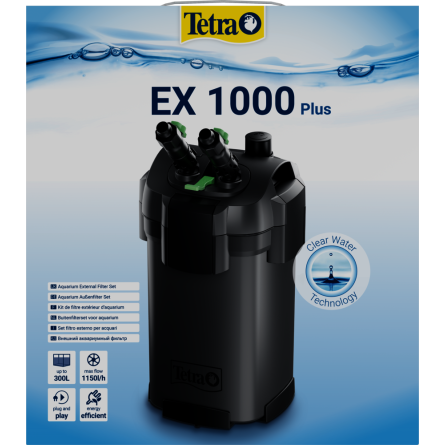 TETRA - Ex 1000 plus - Jusqu'à 300 litres - Kit de filtre extérieur complet