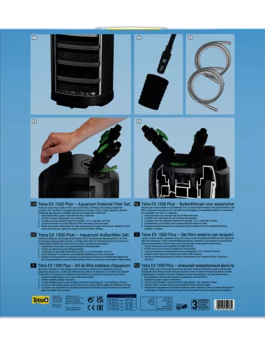 TETRA - Ex 1500 plus - Jusqu'à 600 litres - Kit de filtre extérieur complet