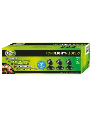 AQUA NOVA - NLEDPB-3 - LED spotlight x3 - Lighting for garden pond