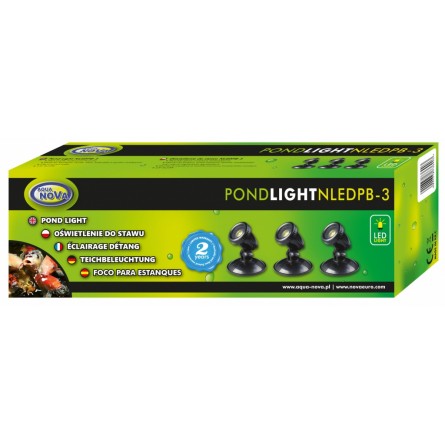 AQUA NOVA - NLEDPB-3 - LED spotlight x3 - Lighting for garden pond