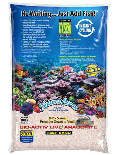 NATURE'S OCEAN - Samoa Pink Aragonite Live - Lebender Sand für Aquarien - 9,07 kg