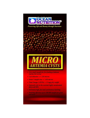 OCEAN NUTRITION - Cistos de micro artemia - 25 g - Náuplios pequenos
