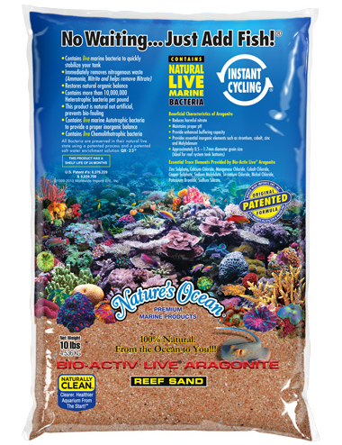 NATURE'S OCEAN - Australian Gold Aragoniet 0.5 - 1.7mm - Levend zand voor aquarium - 9.07kg