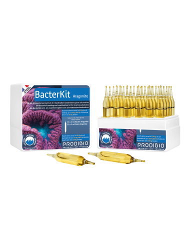 PRODIBIO - Bacterkit Aragonite - 30 ampoules - Kit d'ensemencement bactérien pour substrat marin